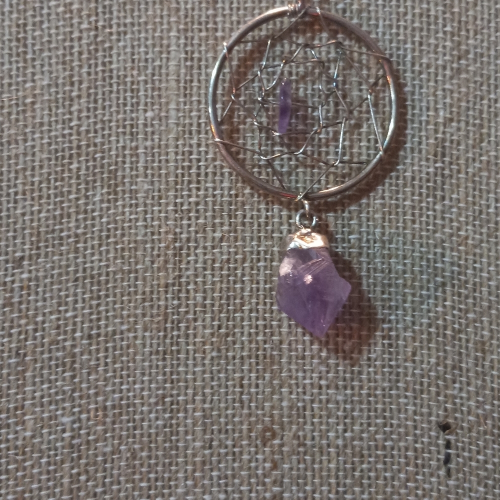 Sterling Silver Amethyst Drop Statement Necklace - image 6